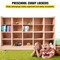 20 Compartment Cubby Storage Cabinet Mobile Tray Shelf for Classroom Daycare Home